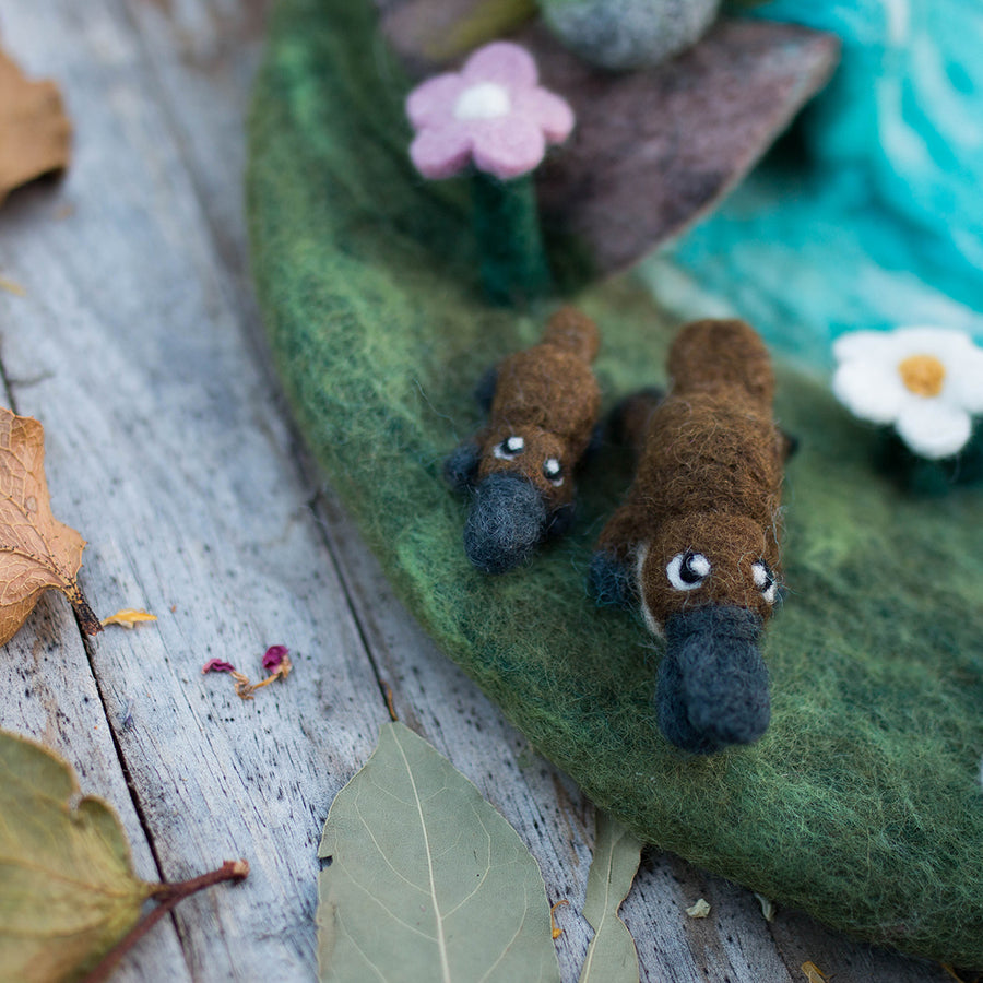 Platypus Mum + Bub Felt Friends