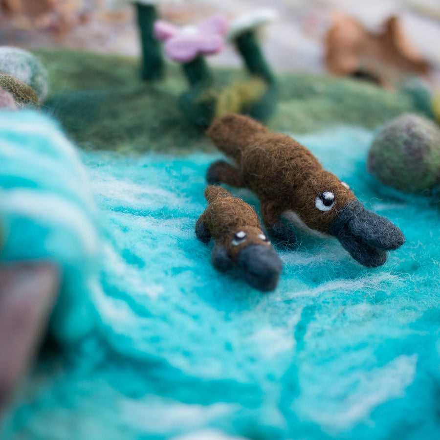 Platypus Mum + Bub Felt Friends